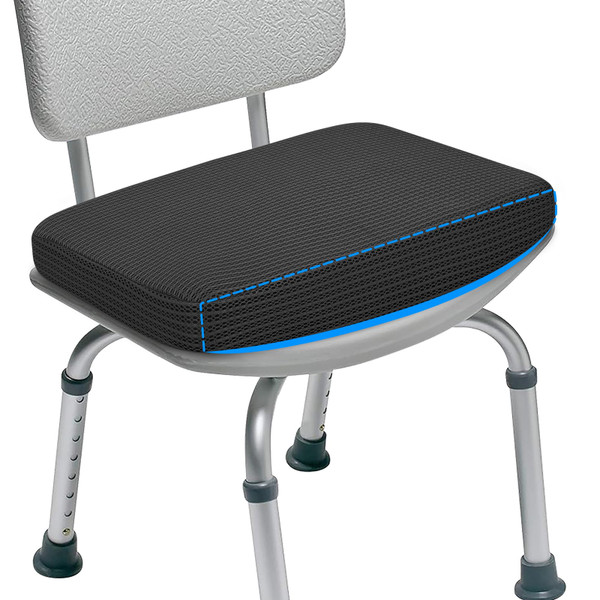 HAVARGO Shower Seat Cushion for Transfer Bench for Bathtub Shower Seats for Elderly, Easy Maintenance Anti Slip Quick Dry Soft to Skin Foam Cushion, Black