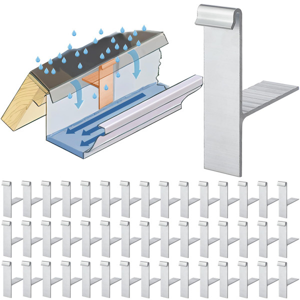 Blulu 50 Pcs Luminum T Wedges for Gutters
