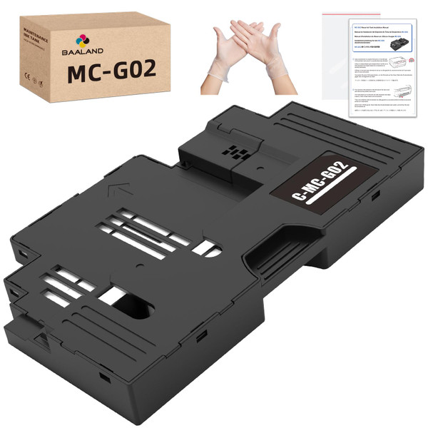 MC-G02 Maintenance Cartridge for Canon Pixma G620 G3260 G1220 G2160 G3160 G2260 G3360 G1420 G2420 Printer, High Capacity, New Chip (MCG02 MC-G02 Maintenance Box)
