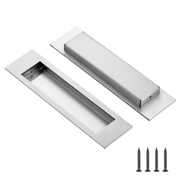 Ravinte 2 Pack Brushed Nickel Sliding Closet Door Handles, 8in Length