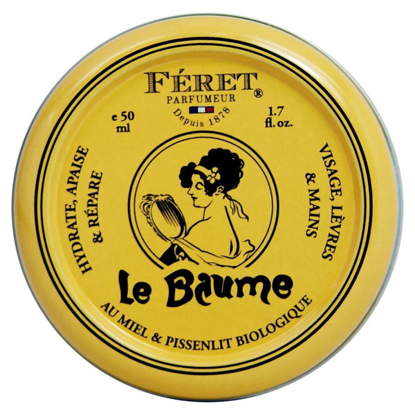 "Feret Le Baume Multi-Purpose Balm – Rose Poudré – Deeply Hydrating Moisturizer for Dry Cracked Skin, Lips & Cuticles - Natural Lip Balm with Shea Butter & Honey - Made in France – 50ml / 1.69oz"