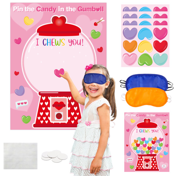 B1ykin Party Pin The Gumball Machine Games - Pin The Tail on The Poster Stickers Game Poster Photo Prop Decor, Sticker Game DIY Craft Project for Kids Birthday Party (Gumball Machine) B1ykin Party Pin The Gumball Machine Games - Pin The Tail on The Poster Stickers Game Poster Photo Prop Decor, Sticker Game DIY Craft Project for Kids Birthday Party (Gumball Machine)