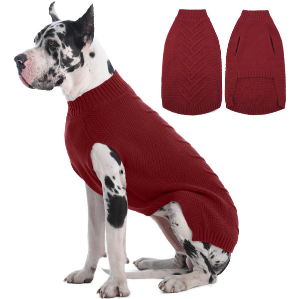 IECOii Great Dane Sweater, 5XL Dog Sweater for Extra Large Dogs, 5XL