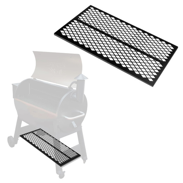 Iron Forge Tools Pellet Grill Storage Shelf, Black Powder Coated Steel