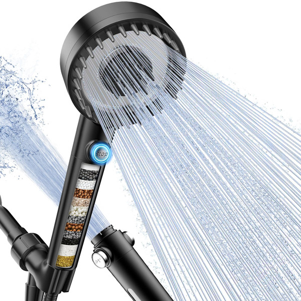 Filtered Shower Head with Handheld, High Pressure Showerhead with Filters
