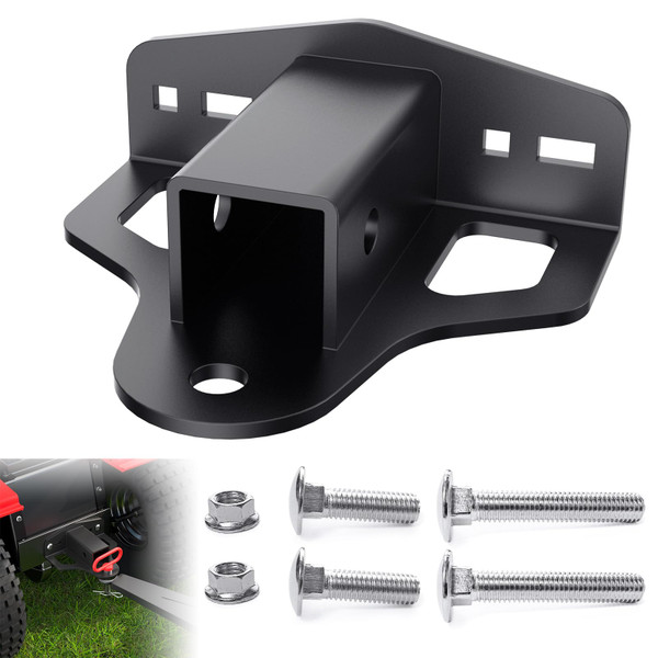 Zero Turn Lawn Mower Hitch with 2" Receiver，6mm Thicker Heavy Duty Steel Trailer Receivers Hitch, Compatible with Many Models Lawn Mower, Tractor, Trailer, Golf Cart Etc.