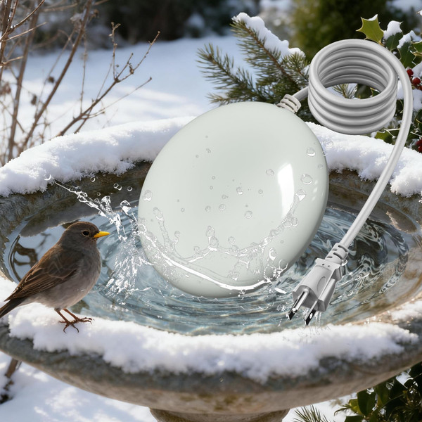 TIANCENTRAL H Bird Bath Heater for Winter, 50W Birdbath Deicer for Outdoor