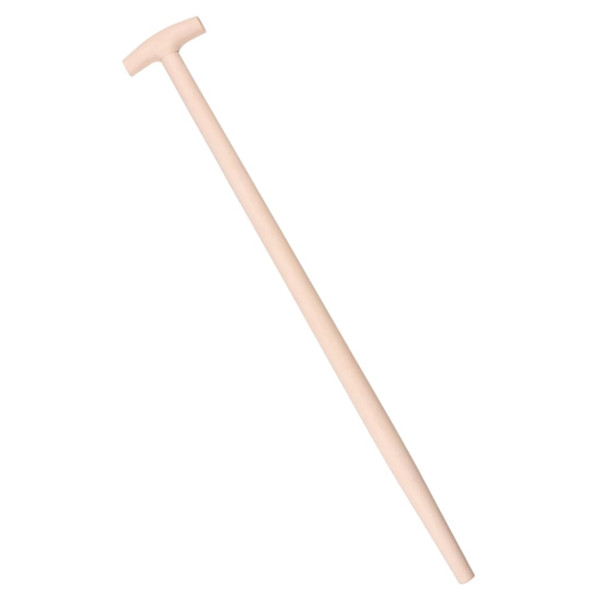 T Type Wooden Shaft Handle 100 cm / 39" - Hardwood Replacement Handle for Shovel, Spade, Fork - 40 mm to 25 mm Tapered Garden Tool Handle for DIY, Landscaping, Renovation, Yard Work