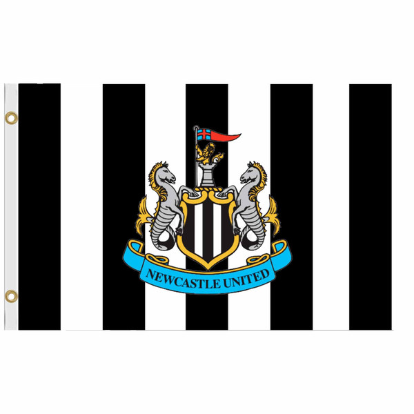 GIFTS 4 ALL Official Giant Newcastle Football Crest Banner, 5ft x 3ft - Match Day Fan Souvenir