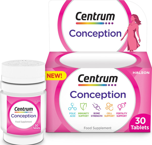 Centrum Conception Vitamins for Women, Fertility Supplements, 30 Tablets