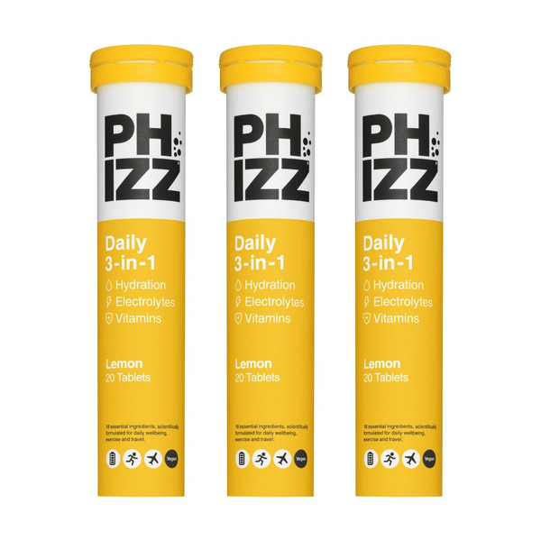 Phizz Electrolytes Tablets, Daily Hydration and Multivitamin, 60 Servings