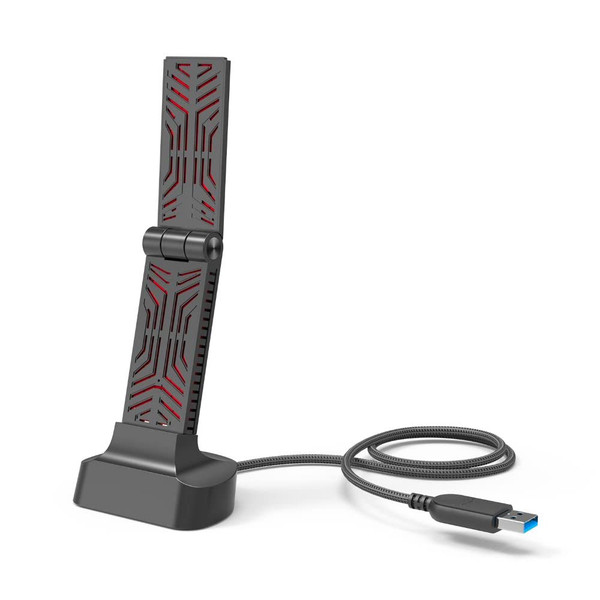 Wavlink USB WiFi Adapter AX1800, USB 3.0 Dual Band High Gain Antenna 2.4GHz/ 5GHz WiFi Adapter for Desktop PC, WiFi 6 (802.11ax)Adapter for Windows 11/10/7, Mini Travel Size,Wireless usb Network Adapt