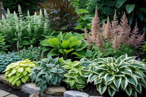 10 Mixed Color Hosta Plant Roots for Growing - Growers Blend (10 Hosta Roots)