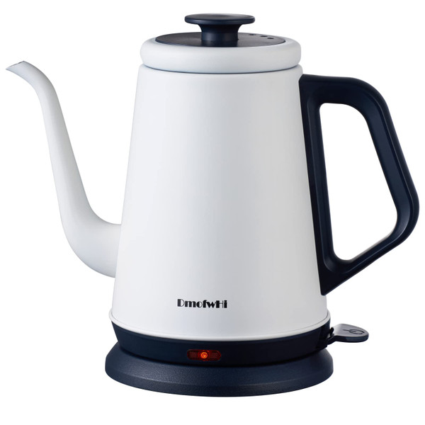 DmofwHi Gooseneck Electric Kettle(1.0L),1000W Electric Tea Kettle of 304 Stainless Steel,Auto Shut off,Coffee Kettle for Pour Over and Tea -White DmofwHi Gooseneck Electric Kettle(1.0L),1000W Electric Tea Kettle of 304 Stainless Steel,Auto Shut off,Coffee Kettle for Pour Over and Tea -White