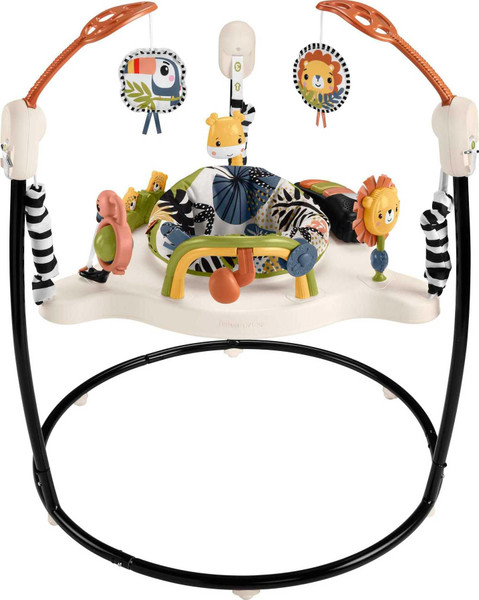 Fisher-Price Baby Bouncer Palm Paradise Jumperoo Activity Center with Music Lights Sounds and Developmental Toys Fisher-Price Baby Bouncer Palm Paradise Jumperoo Activity Center with Music Lights Sounds and Developmental Toys
