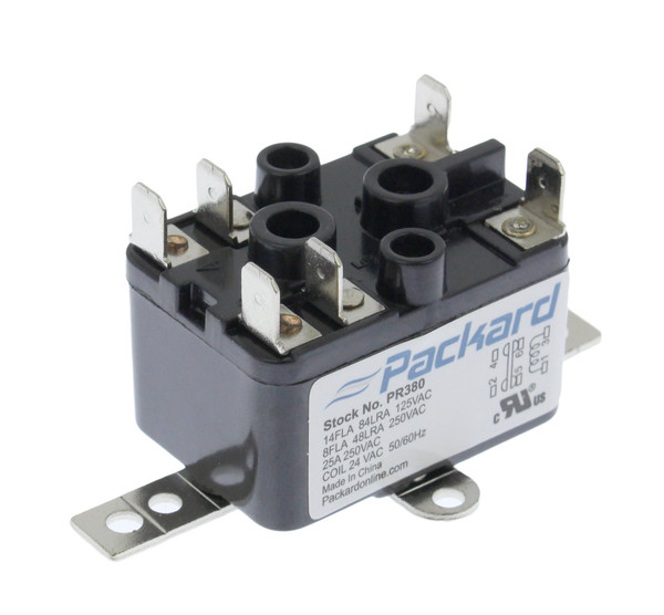 PACKARD PR380 Fan Relay 24 VAC Coil Voltage SPST NO NC Contacts