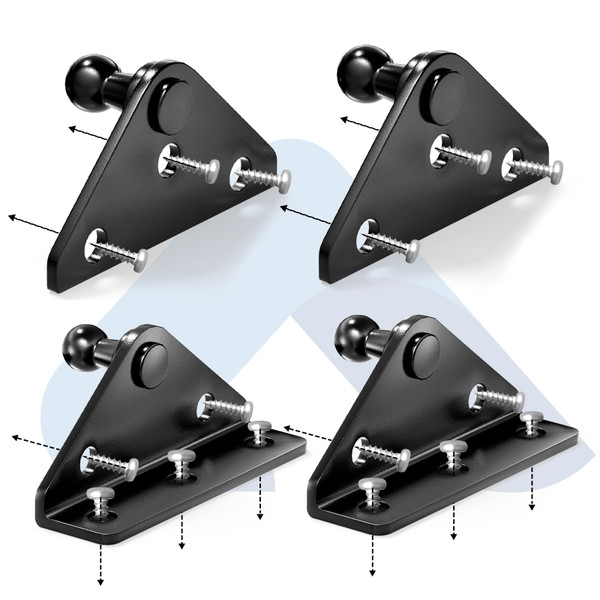 ARANA 10MM Gas Strut Mounting Brackets, Ball Stud Mount Bracket for Universal Lift Supports Shocks Spring Kits Hardware 4PCS with 16 Screws (Only Fits 10mm Ball Head) ARANA 10MM Gas Strut Mounting Brackets, Ball Stud Mount Bracket for Universal Lift Supports Shocks Spring Kits Hardware 4PCS with 16 Screws (Only Fits 10mm Ball Head)