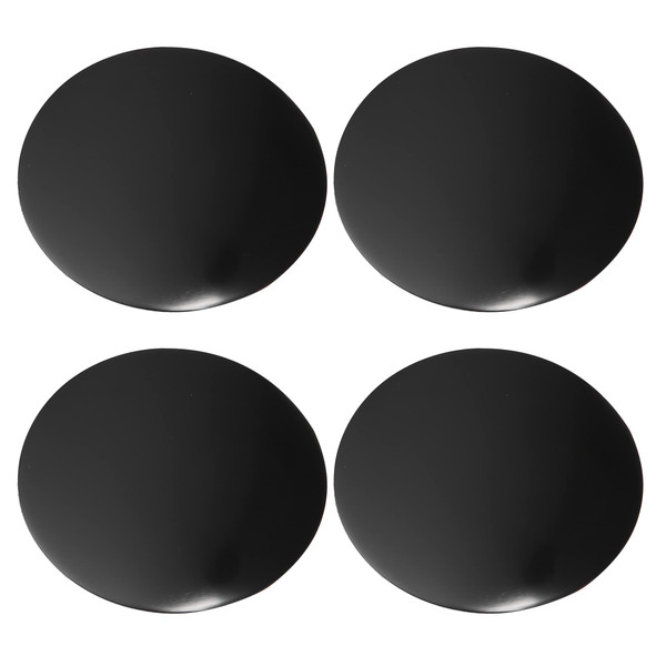 X AUTOHAUX 4pcs 75mm Black Car Universal Wheel Center Hub Caps Emblem Badge Decal Sticker