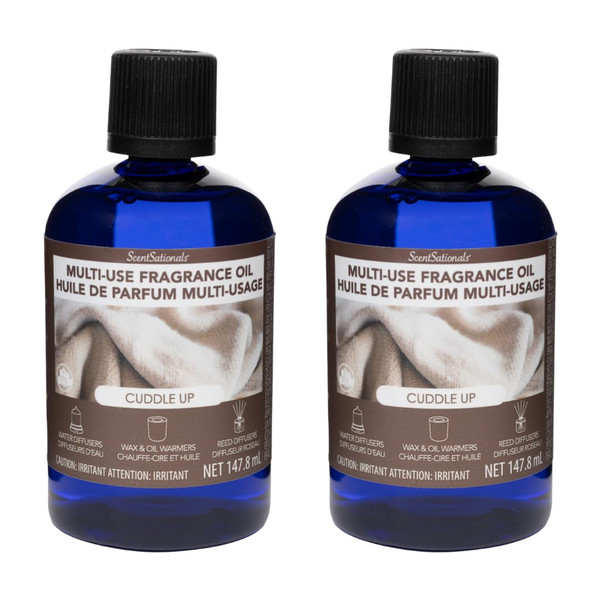 ScentSationals Multi-Use Essential Oils Refill for Diffusers - Home Fragrance Oil for Diffuser, Set of 2 Aromatherapy Oils - 147.8 ml Each, Cuddle Up