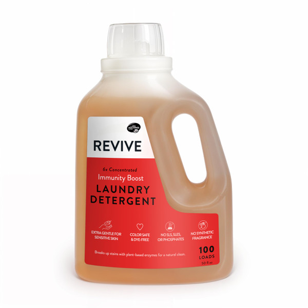 Immunity Boost Liquid Laundry Detergent 50oz by Revive Essential Oils - Ultra Concentrated, Synthetic Fragrance Free, Stain Fighting, Essential Oils