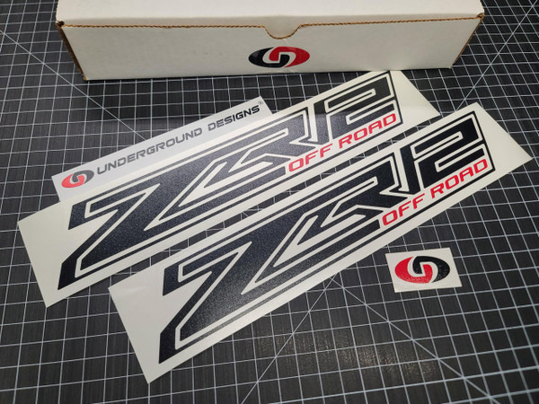ZR2 Off Road Decals (2pk) 4x4 Truck Bed Fender Stickers 2022-2024 Silverado 1500 Select Colors: (Gloss Black & Red) ZR2 Off Road Decals (2pk) 4x4 Truck Bed Fender Stickers 2022-2024 Silverado 1500 Select Colors: (Gloss Black & Red)