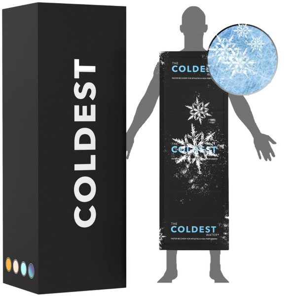 Coldest Extra Large Ice Pack for Back and Full Body - Cold Compress for Pain Relief, Ice Blanket for Sleeping or Ice Pad Physical Therapy - Folds Compact (53" x 13" - Full Body)