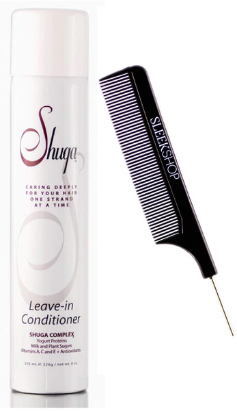 Shuga Aerosol Leave-In Conditioner, The Only Non-Silicone Aerosol Hair Spray Conditioner (w/Steel Pin Tail Comb) Sugar Hairspray (8 oz / 235 ml) Shuga Aerosol Leave-In Conditioner, The Only Non-Silicone Aerosol Hair Spray Conditioner (w/Steel Pin Tail Comb) Sugar Hairspray (8 oz / 235 ml)