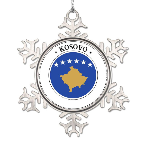 LITTLEGROVE SEEDS Kosovo Flag Christmas Ornaments 2023 Snowflake Ornament Country City Souvenir Ornament for Christmas Tree Decor Novelty Metal Xmas Tree Pendant New Year Party Decor 3 Inch LITTLEGROVE SEEDS Kosovo Flag Christmas Ornaments 2023 Snowflake Ornament Country City Souvenir Ornament for Christmas Tree Decor Novelty Metal Xmas Tree Pendant New Year Party Decor 3 Inch