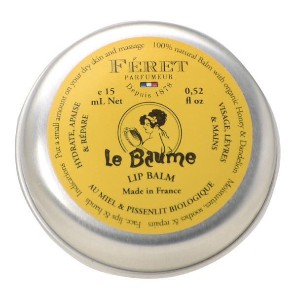 Feret Le Baume Multi-Purpose Balm – Rose Poudré – Deeply Hydrating Moisturizer for Dry Cracked Skin, Lips & Cuticles - Natural Lip Balm with Shea Butter & Honey - Made in France – 15ml / 0.52 oz
