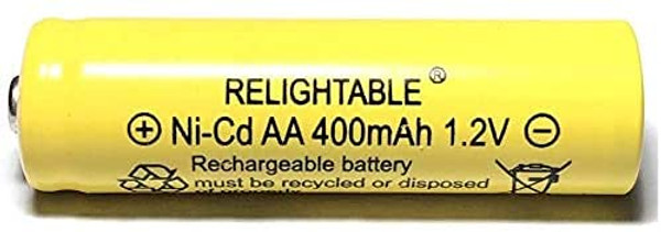 RELIGHTABLE 400mAh AA NiCd 1.2v Rechargeable Batteries Garden Solar Ni-Cd Light LED F (Pack of 6)
