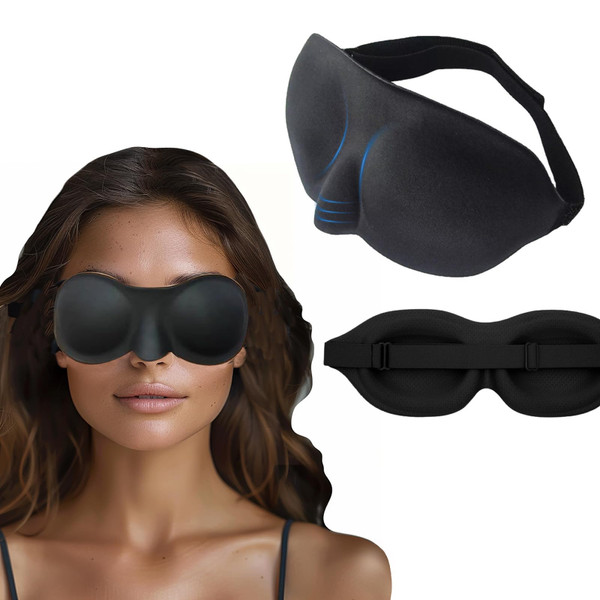 Moisture Chamber Glasses for Dry Eyes, Soft Sleep Mask for Dry Eyes Soft Sleep Goggles Reusable Sleep Mask Lightweight Eye Mask