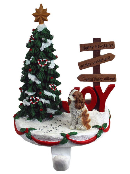 DogLoverStore Cavalier King Charles Stocking Holder Hanger Brown