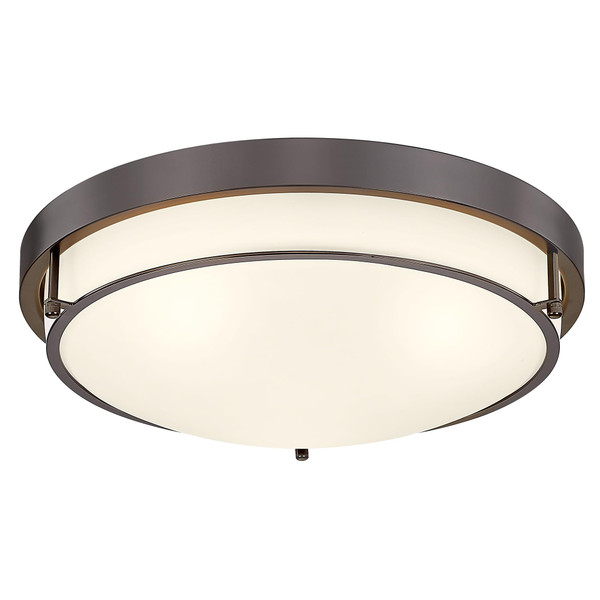 Cargifak 16 inch Flush Mount Ceiling Light, 3-Light Close to Ceiling Light Fixtures with Oil Rubbed Bronze Finish for Bathroom Bedroom Kitchen Hallway, CL4822-3W-BK