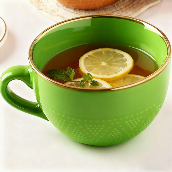 Disoza Large Coffee Cup Ceramic Soup Mug with Handles 24 Ounce Oversized Soup Mugs Bowl Porcelain 700 ML Coffee Tea Cup XXL Cereal Bowls Soups Ramen Salad Bowl Coffee Cappuccino Cups Large Soup Bowl