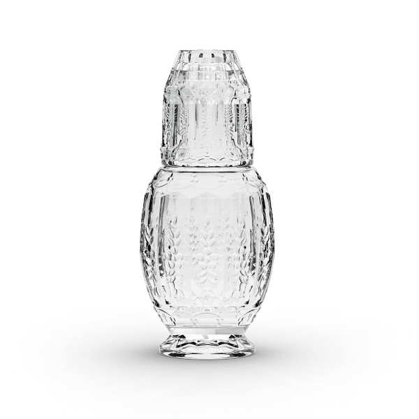 Elle Décor Vintage Bedside Water Carafe with Tumbler – Elegant Pitcher and Matching Drinking Glass Doubles As Lid For Guest Room, Office, or as a Gift, 4.7x10.4, Clear Elle Décor Vintage Bedside Water Carafe with Tumbler – Elegant Pitcher and Matching Drinking Glass Doubles As Lid For Guest Room, Office, or as a Gift, 4.7x10.4, Clear