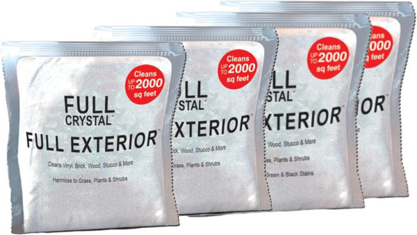 Full Exterior Refill Kit - Crystal Powder Outdoor Cleaner Packets Non-Toxic, No Scrub, No Rinse Cleaning Solution 16 oz