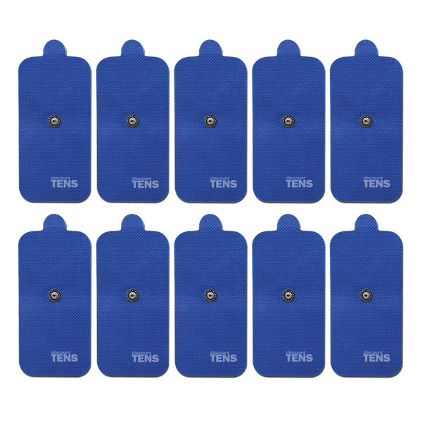 Discount TENS HiDow Compatible Replacement Electrodes – 10 Premium 2"x4" Snap TENS Unit Electrode Pads (5 Pairs), Durable Self-Adhesive Pads for Muscle Stimulation, Therapy & Pain Relief