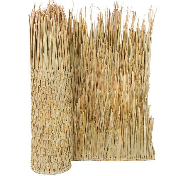 FOREVER BAMBOO Mexican Palm Thatch Runner Roll Straw Roof Duck Blind Grass 35" H x 8' L FOREVER BAMBOO Mexican Palm Thatch Runner Roll Straw Roof Duck Blind Grass 35" H x 8' L