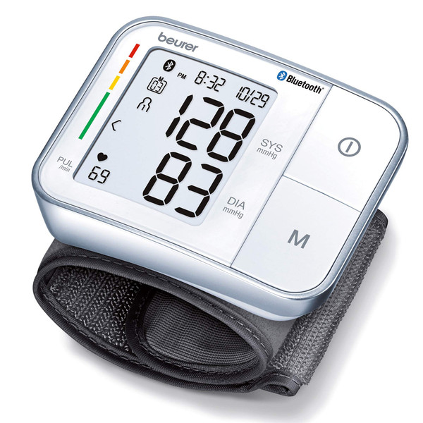 Beurer BC57 Wrist Blood Pressure Monitor – Automatic Wrist Blood Pressure Cuff - Bluetooth – 120 Memory Spaces with Irregular Heart Rate Detection, Large Display, Resting Indicator, Storage Case