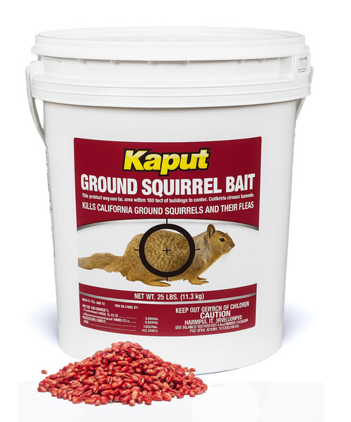 Kaput Ground Squirrel Bait - Effective Fleas & Squirrel Killer with Diphacinone & Imidacloprid - Targeted Pest Control for Outdoor Use, (25 lbs) Kaput Ground Squirrel Bait - Effective Fleas & Squirrel Killer with Diphacinone & Imidacloprid - Targeted Pest Control for Outdoor Use, (25 lbs)