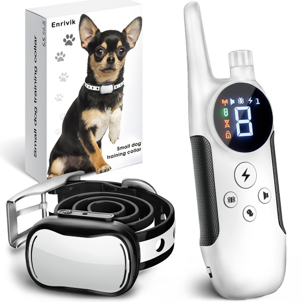 Extra Small Size Dog Training Collar with Remote for Small Dogs 5-15lbs and Puppies with Shock - Waterproof and 1000 Ft Range
