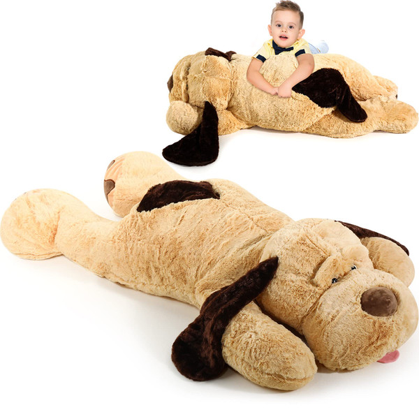 HyDren 55 Inch Giant Puppy Dog Stuffed Animal Large Plush Pillow Soft Huge Toy for Boys Girls Adults Birthday Holiday Presents HyDren 55 Inch Giant Puppy Dog Stuffed Animal Large Plush Pillow Soft Huge Toy for Boys Girls Adults Birthday Holiday Presents