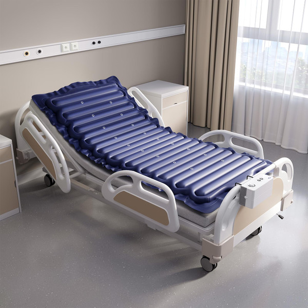 VOCIC Alternating Air Pressure Mattress Pad, Bed Sore Prevention Solution Mattress Topper with 6-Setting Pump, Waterproof Pressure Ulcer Cushion Pad for Hospital Beds and Home, S12VA