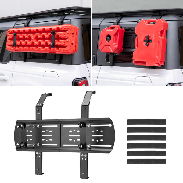 JOYTUTUS Rear Window Storage Molle Panel Kit for Bronco 4-Door | No-Drill Cargo Rack for Recovery Traction Boards Gas Can Shovel Mount | Heavy-Duty Scratch-Resistant Design JOYTUTUS Rear Window Storage Molle Panel Kit for Bronco 4-Door | No-Drill Cargo Rack for Recovery Traction Boards Gas Can Shovel Mount | Heavy-Duty Scratch-Resistant Design