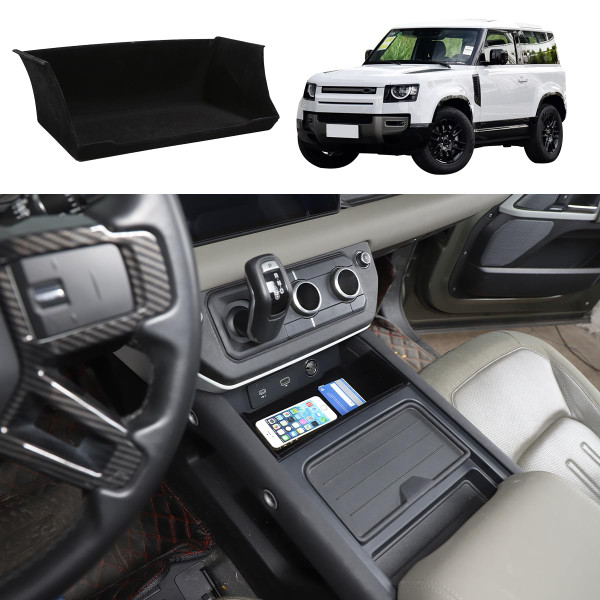 YIWANG For Land Rover Defender 90 110 2020-2022 Car Styling ABS Black Car Central Storage Box Phone Box Car Accessories (Style A +Suede-Black) YIWANG For Land Rover Defender 90 110 2020-2022 Car Styling ABS Black Car Central Storage Box Phone Box Car Accessories (Style A +Suede-Black)