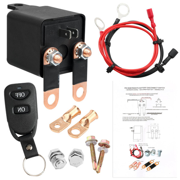 RNIGS Remote Battery Disconnect Switch 3/8" Side Post Universal 12V Fit Battery Kill Switch for Car Truck ATV UTV Marine Anti Theft Battery Cut/Shut Off Switch 200/1000 AMP Heavy Duty, On/Off RNIGS Remote Battery Disconnect Switch 3/8" Side Post Universal 12V Fit Battery Kill Switch for Car Truck ATV UTV Marine Anti Theft Battery Cut/Shut Off Switch 200/1000 AMP Heavy Duty, On/Off