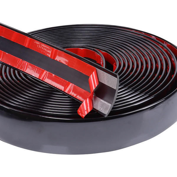 Car Elements 25FT Automotive Trim Molding 1"(25mm) Wide Car Side Moldings(Self Adhesive) UV Protected Scratch-Proof for All Vehicles Body Door Window Bumper, Glossy Black