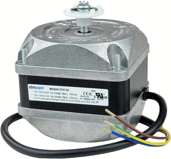 for ebm-papst M4Q045-CF07-04 Freezer Condenser Fan Motor, 115V AC Fan Motor Compatible with Qideyipe,0.80/0.74A 50Hz/60Hz 1550RPM, Refrigerator Cover Pole Motor M4Q045-CF07-04