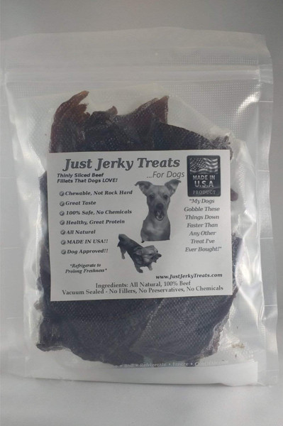 All Natural Beef Jerky Dog Treats - 8oz - Made in Usa. No Chemicals or Fillers