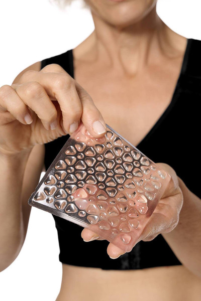 Amoena Lymph Flow Silicone Pressure Pad - Compression Pad - Supports/Stimulates Lymp Flow - 100 x 110 mm – one Size, 2 Pack Clear